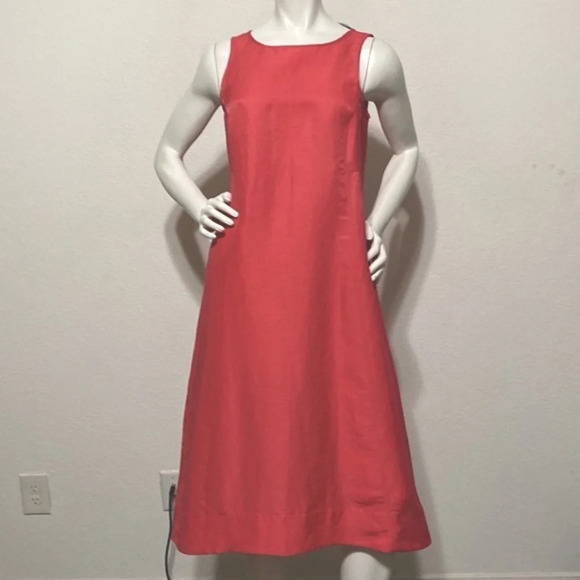 J.Jill NEW Elliptical-Hem A-Line Breathable Linen Blend Lagenlook Midi Dress XS - Picture 2 of 14